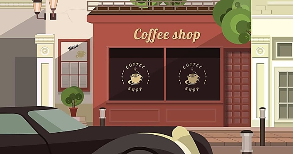 Coffee shop storefront representing Google Business Profile impact on local SEO and revenue