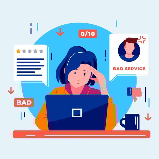 O blog: O que fazer com más avaliações dos clientes