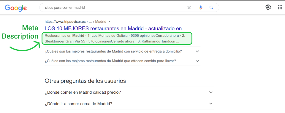 titulo y meta descripción