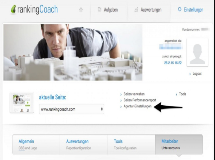 rankingCoach Agenturversion: Die Mitarbeiter-Funktion