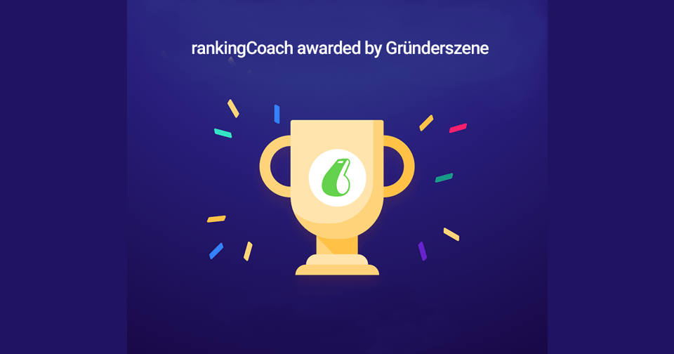 Troféu rankingCoach prêmio startup crescimento Alemanha.
