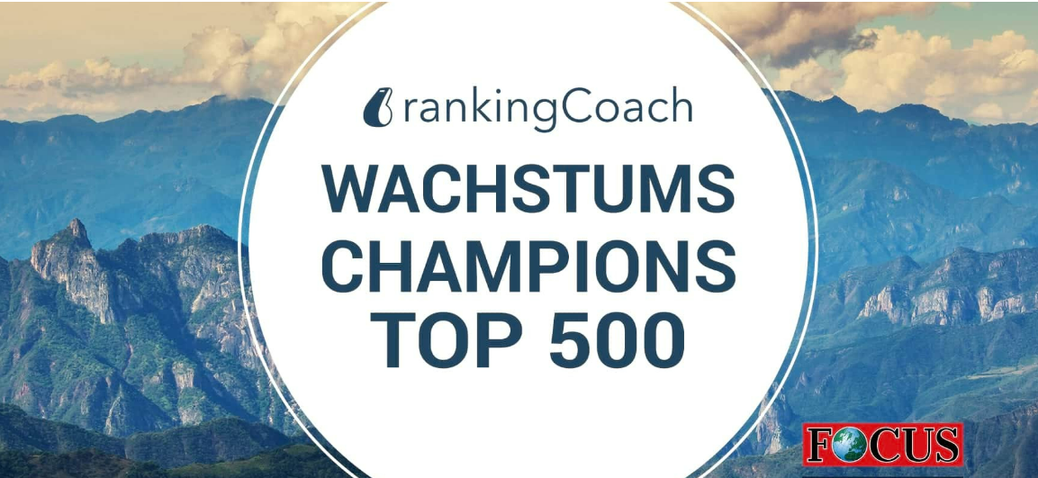 Wachstums Champions 2020: ¡rankingCoach vuelve a estar en la lista!