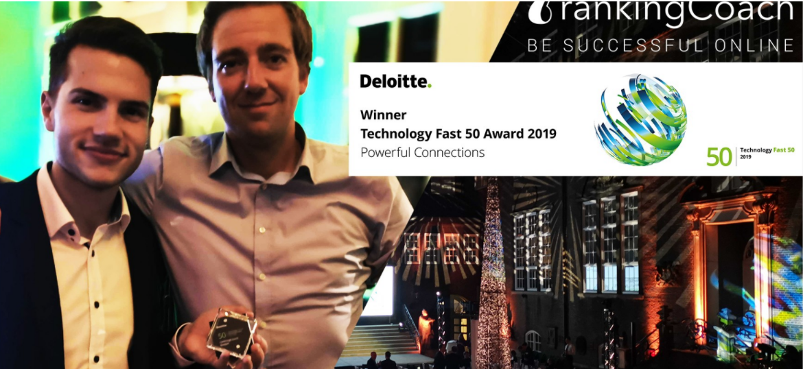 Deloitte galardona a rankingCoach de nuevo con el premio Technology Fast 50 Award 2019