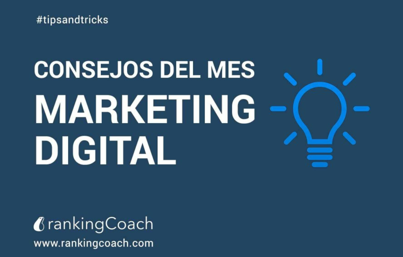 Consejos de marketing digital del mes de rankingcoach