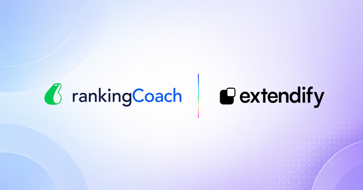 rankingCoach et Extendify s’associent pour offrir aux utilisateurs WordPress un puissant plugin SEO gratuit et du marketing IA à la demande