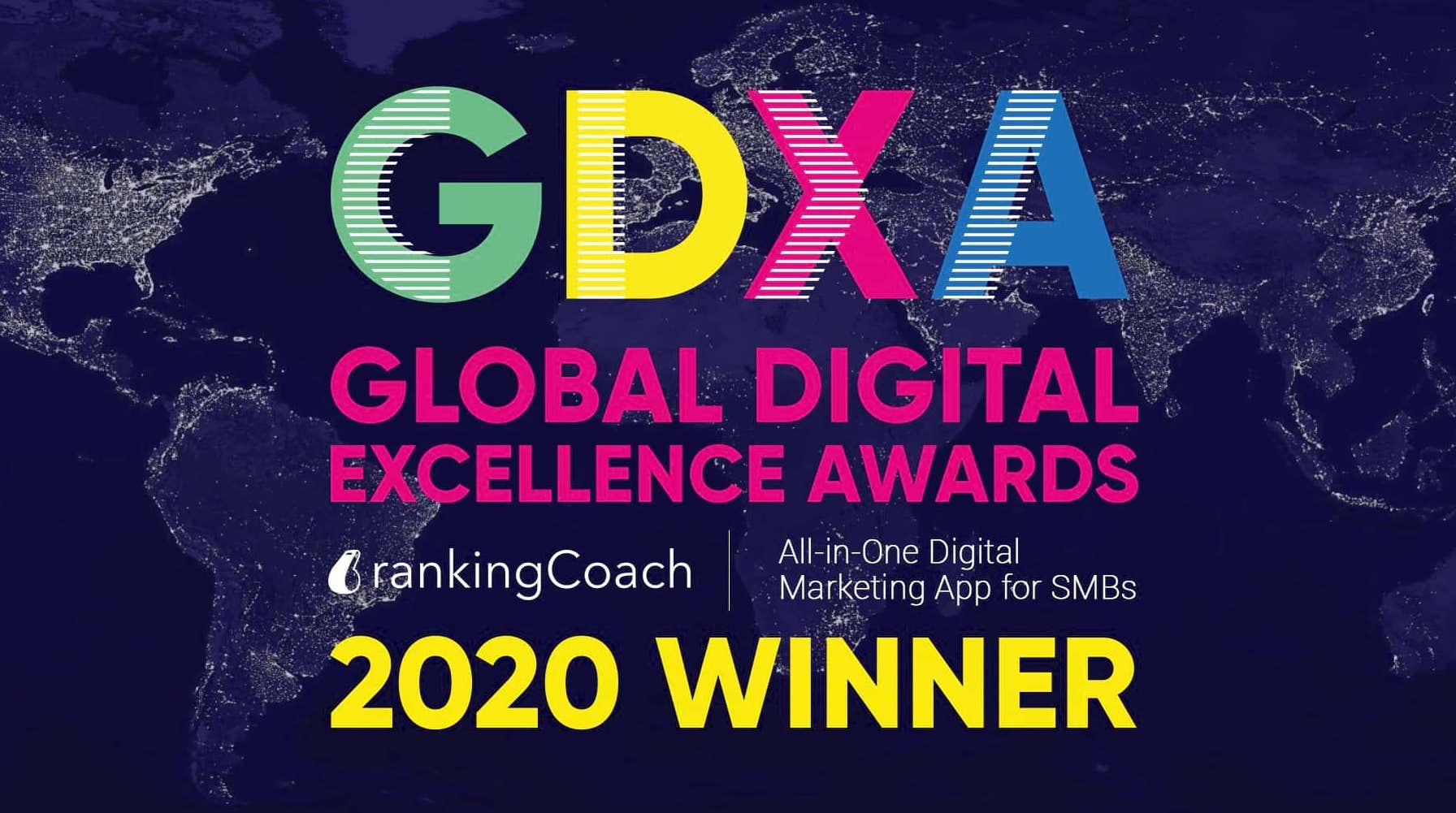 rankingCoach gana el premio Global Digital Excellence Award a la mejor herramienta de software de búsqueda global