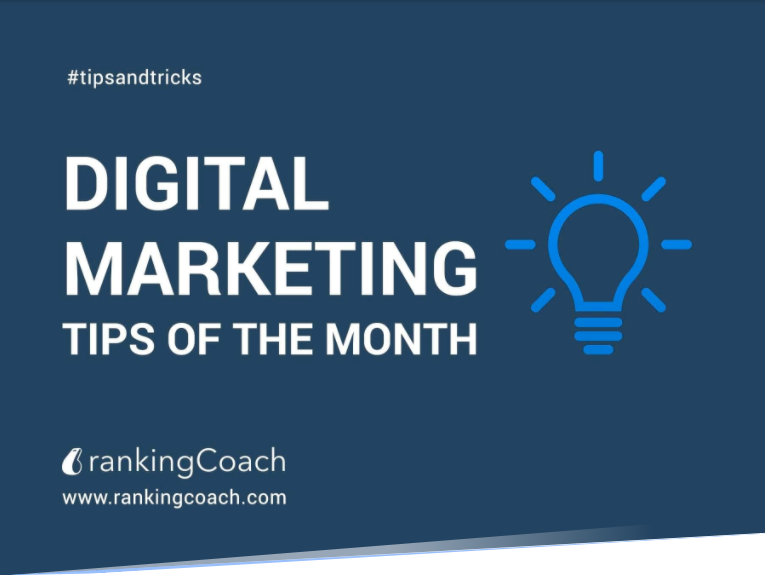 rankingCoach's Digital Marketing Tips of The Month